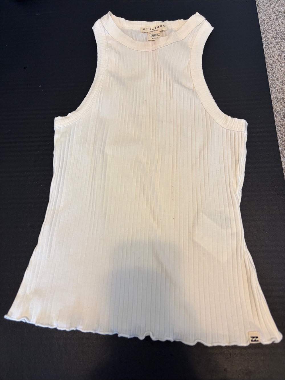 Billabong Women's Ribbed Cream Tank Top